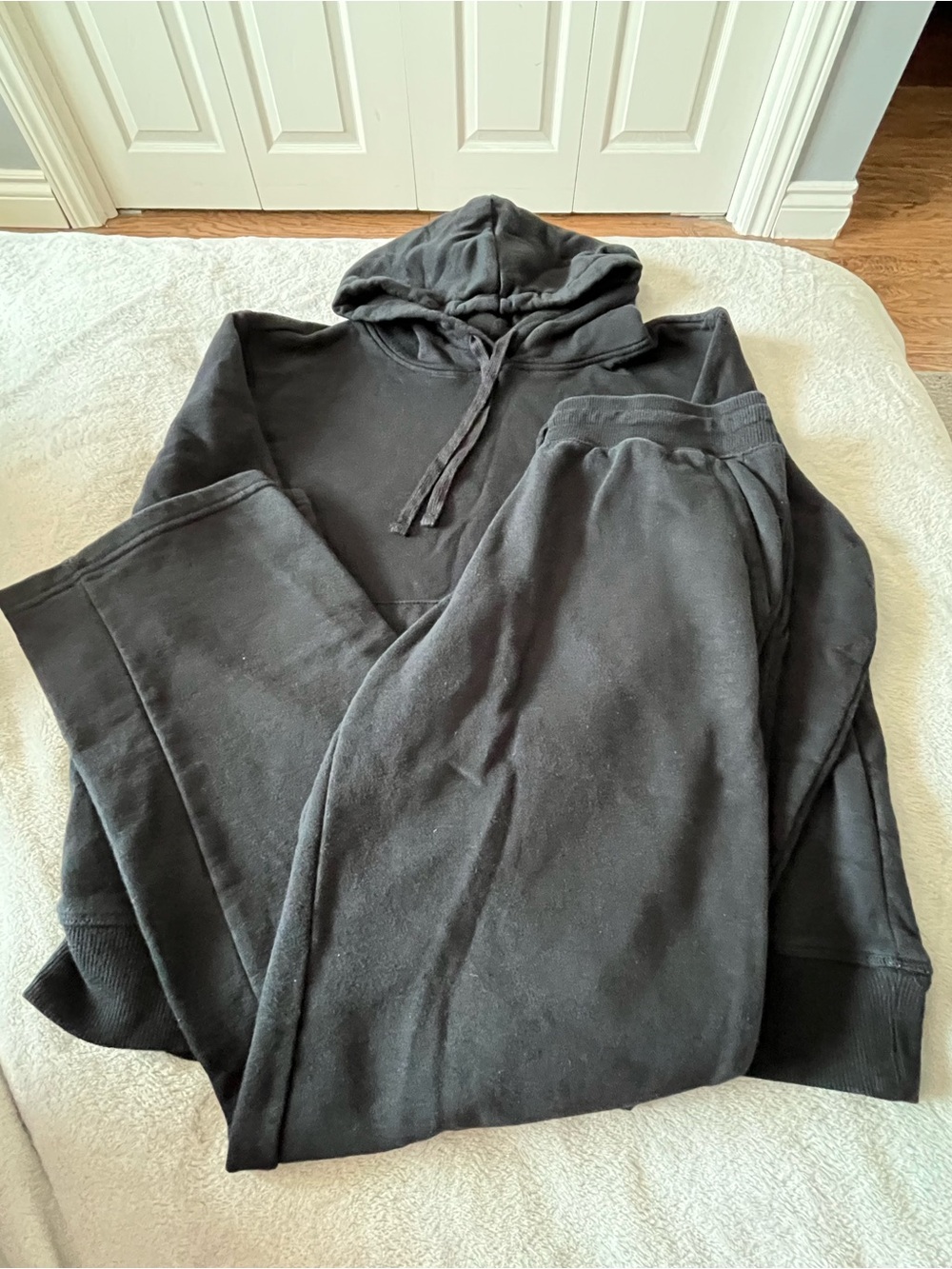 Amazon Essentials Women’s Black Hoodie Sweatshirt & Jogger Set